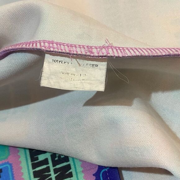 Hayley Elsaesser Women Admit One Ticket Print Dress Size L Multicolor Sleeveless - Picture 8 of 9